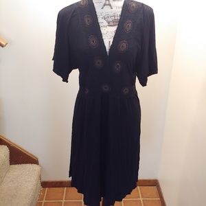 BCBG MaxAzria black low cut dress size L